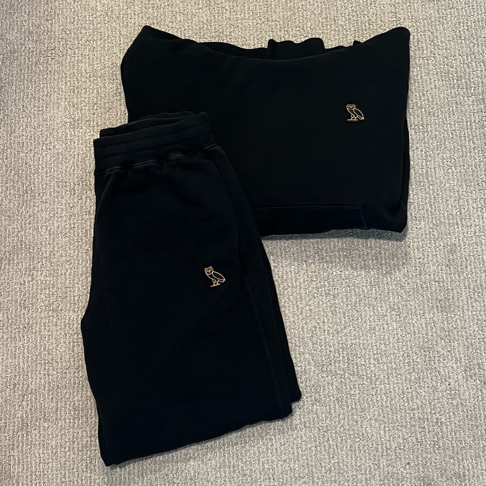 OVO Classic Set | Hoodie & Classic Sweatpant | L/XL, Black